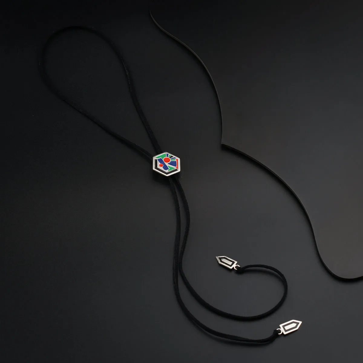 Bolo Tie - Enamel Abstract