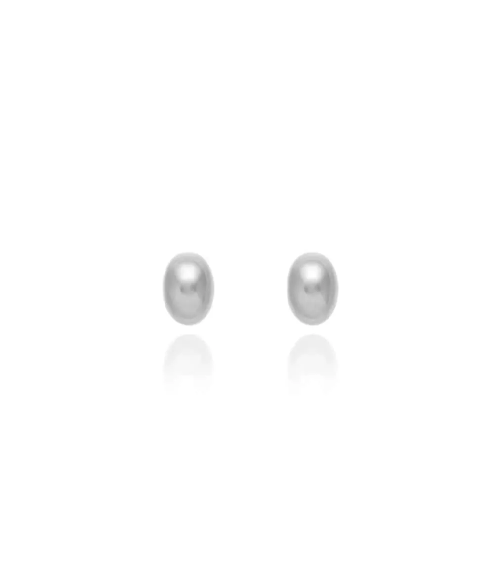 Nude Rose Stainless Steel Small Oval Chunky Earrings